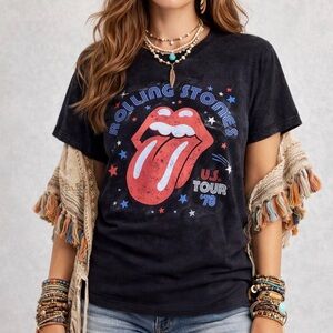 Bravado Black Graphic Rolling Stones Ladies T-shirt Small